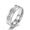 Steel-colored diamond setting