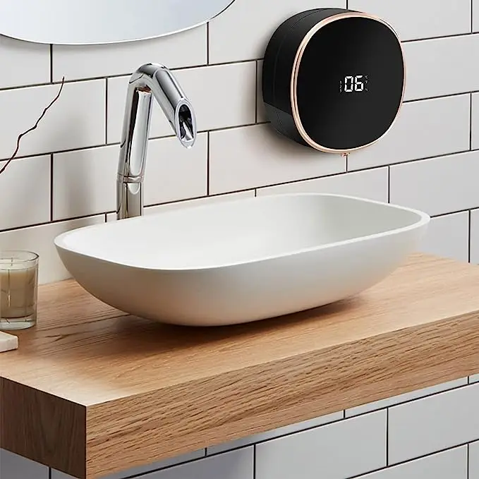 Temperature Digital Automatic Touchless Foam Soap Dispenser Wall Mount Modern Luxury Waterproof for Home Kitchen