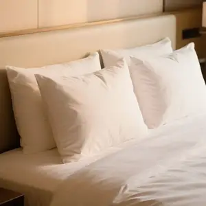 Luxury Woven Solid Rectangle Bedding Sets White Bed Sheet Set with Pillowcases for Home & Hotel Use