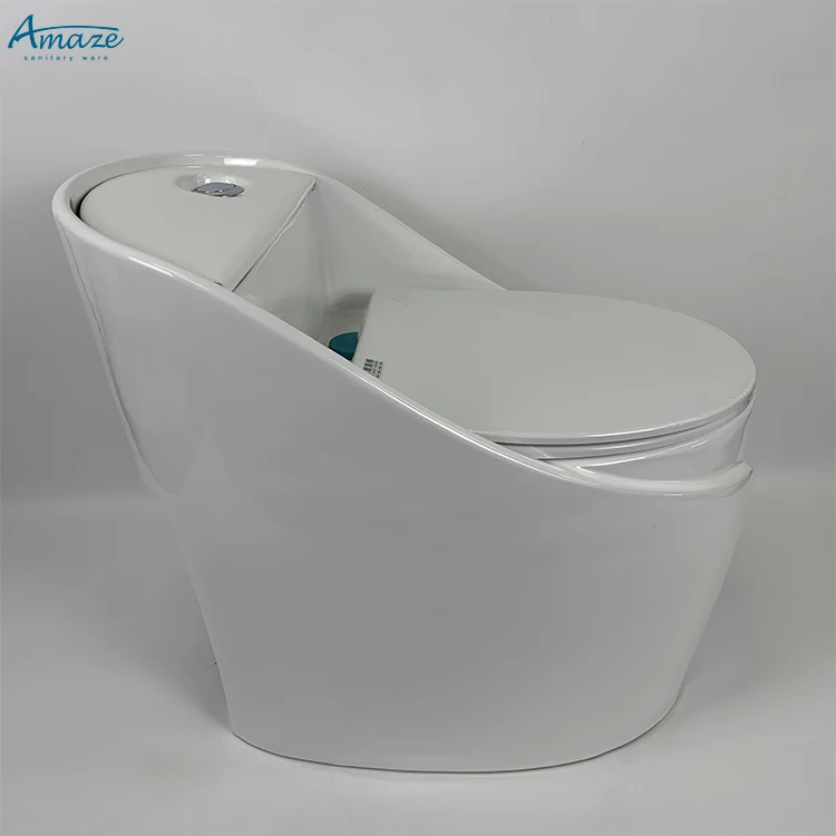 High quality hotel sanitary ware floor mounted egg shape s trap bathroom ceramic one piece wc toilet bowl manufacture