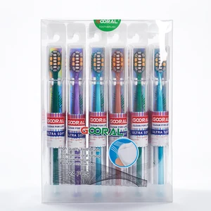 New Design PVC Orthodontic Toothbrush for Adults Regular Size Soft Nylon Bristle Biodegradable Disposable Plastic Handle