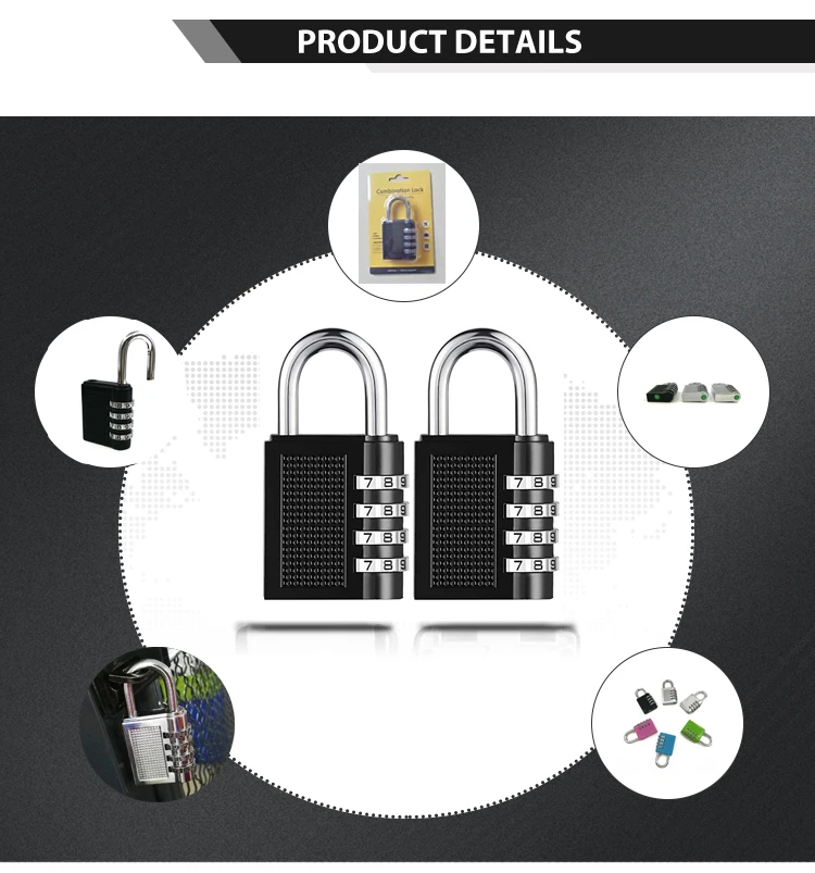CH-17B 4 Digital Combination Lock Wholesale Resettable Combination Padlock