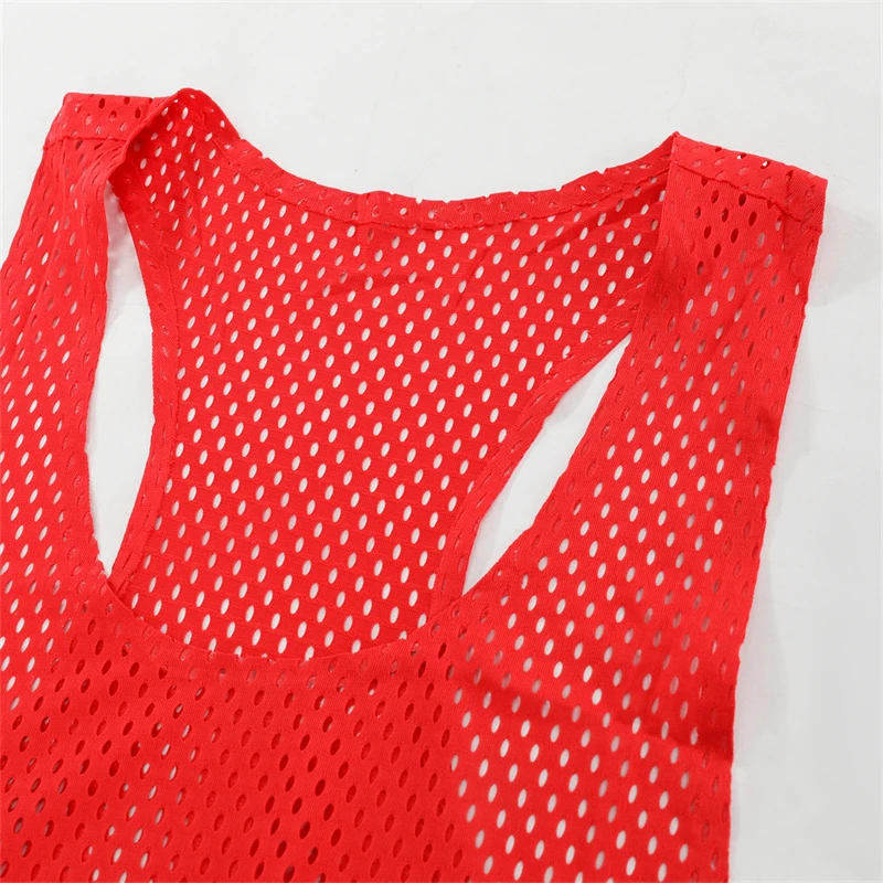 Seamless Mesh Breathable Man Big Hole Quick Dry 100% Polyester 100 GSM Marathon Running Sleeveless T-Shirt for Men