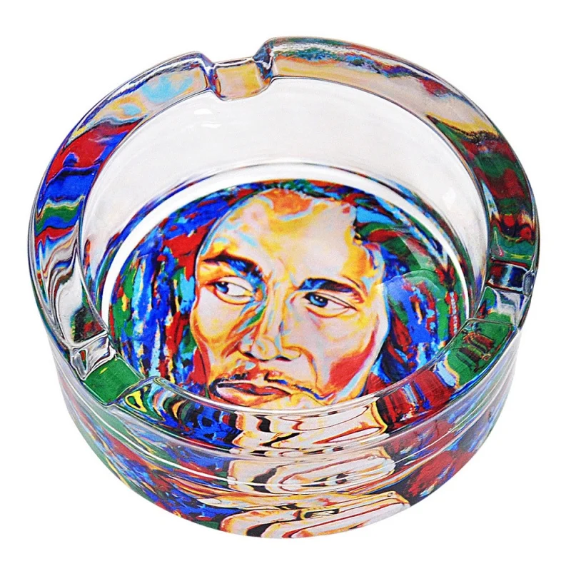 Wholesale Cheap Custom Logo Portable Clear Glass Ashtray 85 mm Classic Design Style for Home Use Cigar & Cigarette Ashtray
