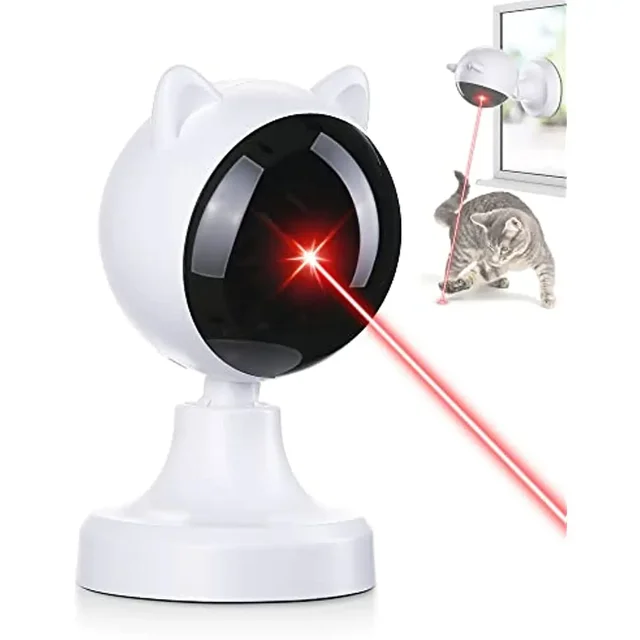 New Rechargeable 360 Rotating Cat Toy New Design Interactive Laser Cat Toys Cat Teasing Toy In the Door
