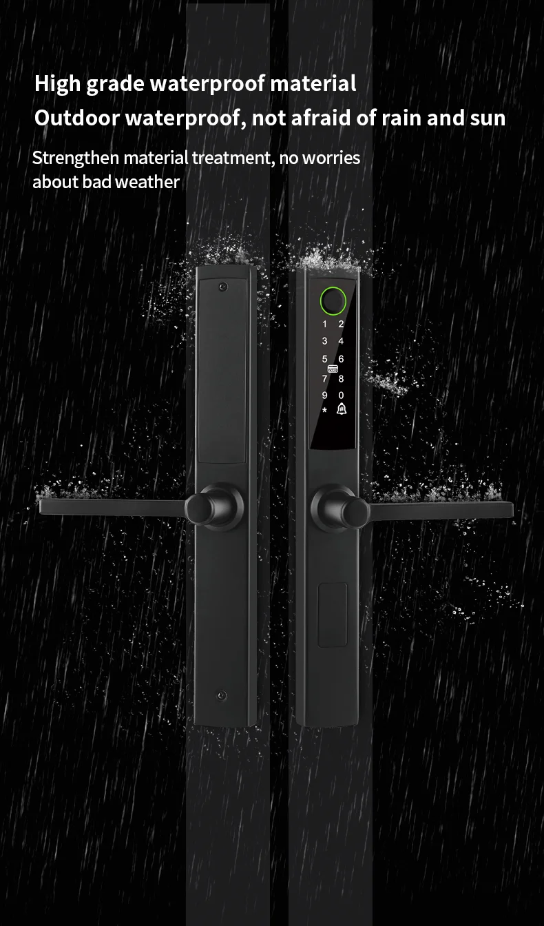 Glomarket Broken Bridge Smart Lock High-end Intelligence Zinc Alloy Tuya Wifi Fingerprint Waterproof Door Lock