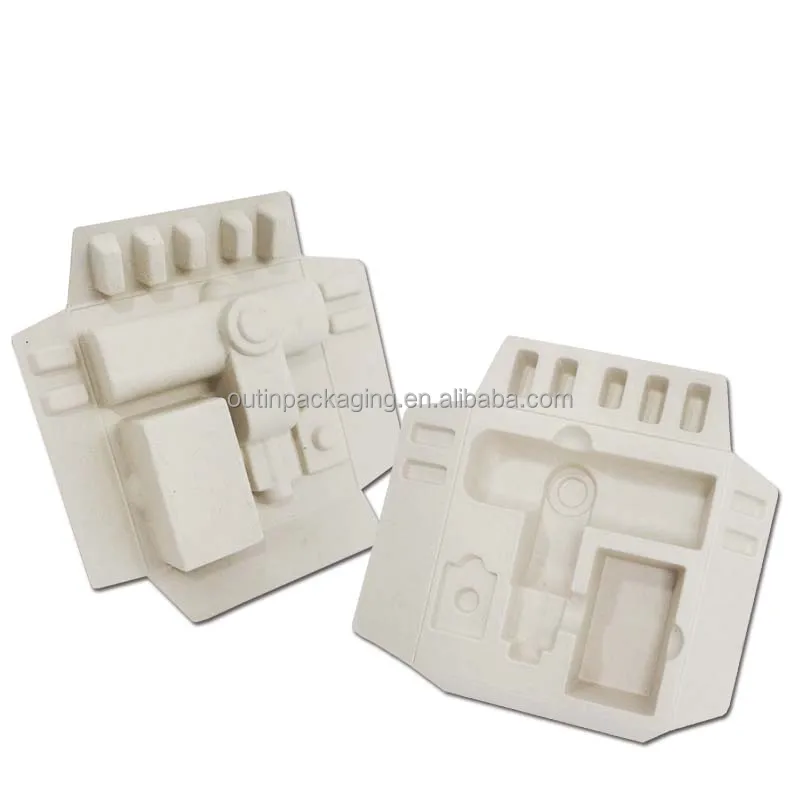 Custom Biodegradable Eco Friendly Molded Bagasse Pulp Packaging