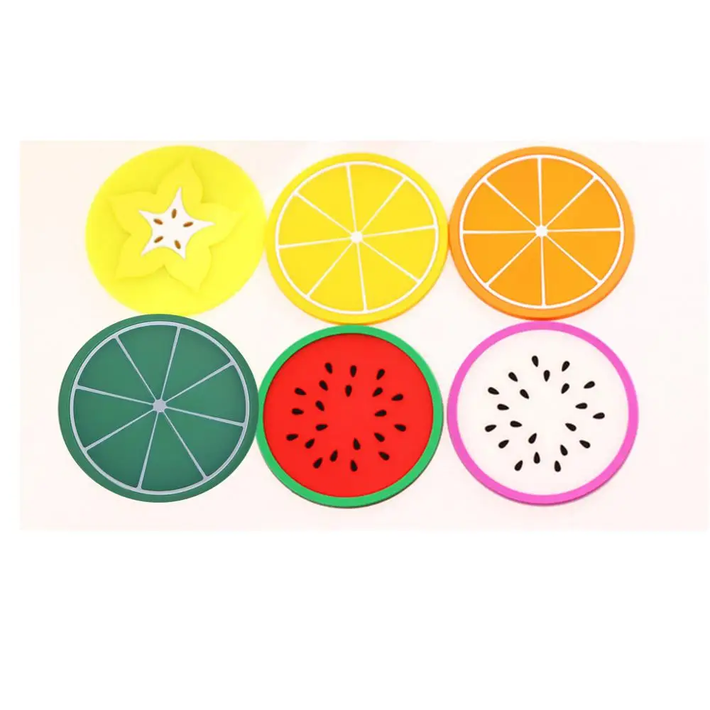 Details about   Coaster Silicone Cup Pad Hot Slip Insulation Mat Drink Holder Modern Fruit ShaS2 
