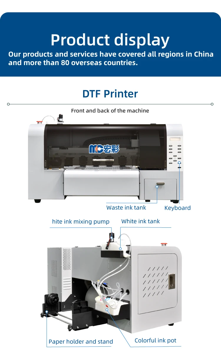 Digital A3 DTF Printer for Logo T Shirt Tshirt Canvas Bags Textil Printing Machine
