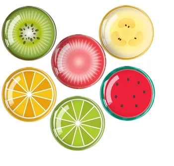 Decorative Magnets for Whiteboard Cute Mini Locker Magnets Refrigerator Magnets for Office and Kitchen 1.37in Fruit Art