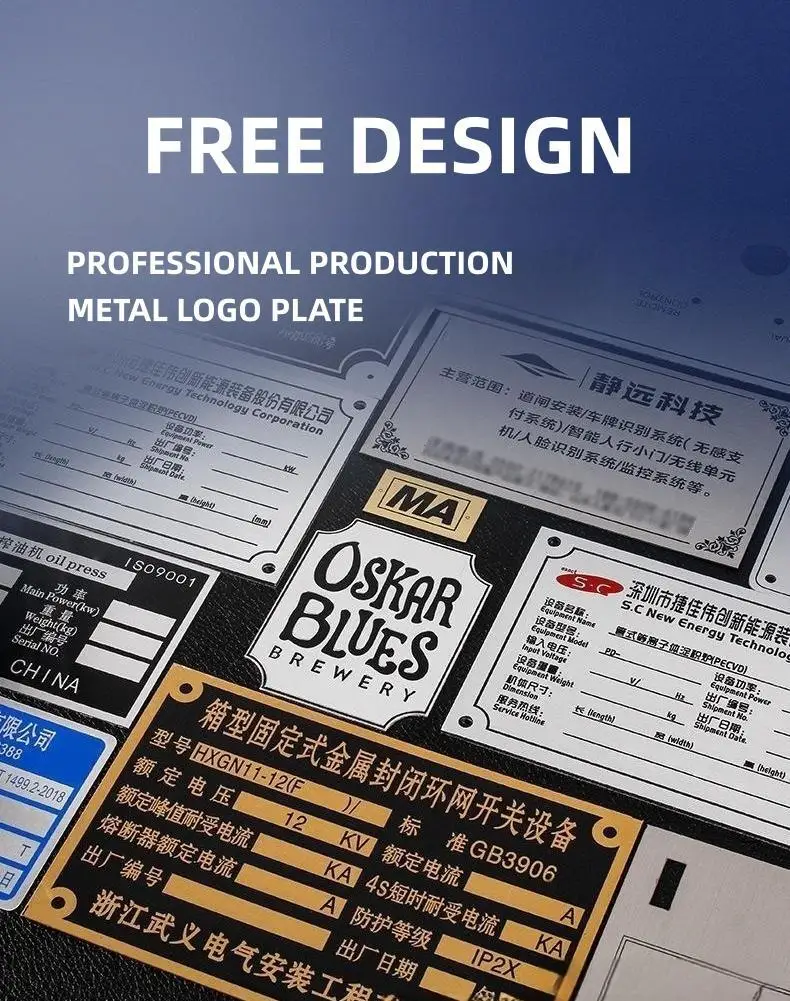 Customized Metal Logo Labels Custom Private Brand Metal Tags Engraving Gold Color Wallet Metal