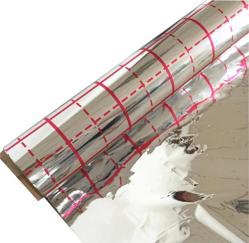 Red Grid Printing Manufacturer Red Aluminized Polyester PE VMPET Film for Floor Mat Insulation
