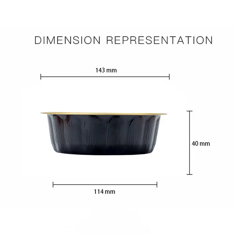 product customable colorful smoothwall 420ml food packaging restaurants takeaway bakery baking round aluminium foil containers with lid-4