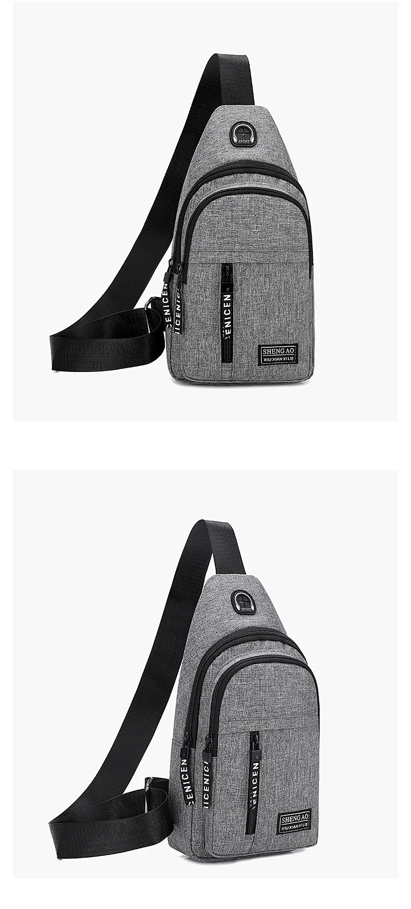 2023 Hot Selling Chest Small Crossbody Bag Men Light Outdoor Sports