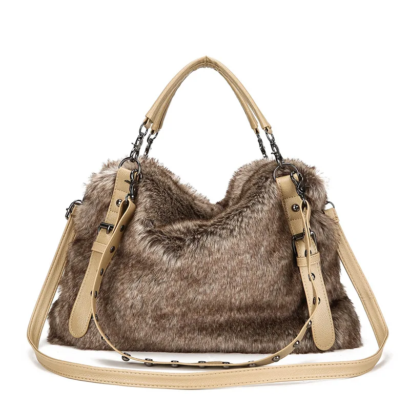 furry handbag