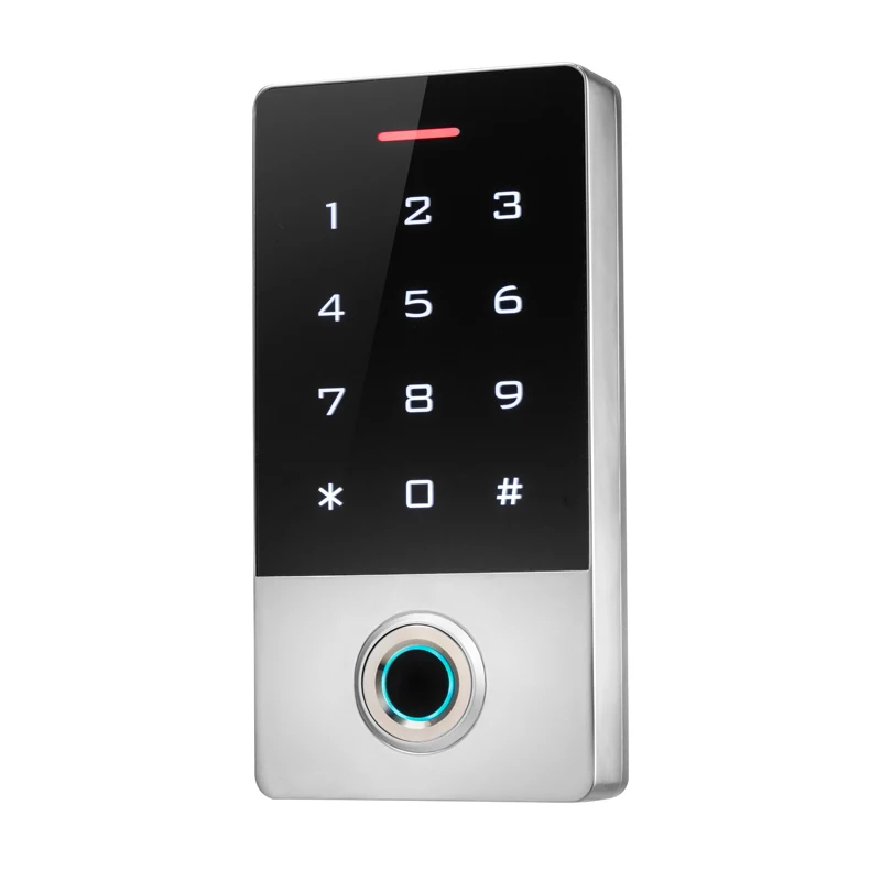 Biometric RFID IP68 Waterproof Fingerprint Card Password Tuya App Optional Standalone Access Control Door Release Touch Screen