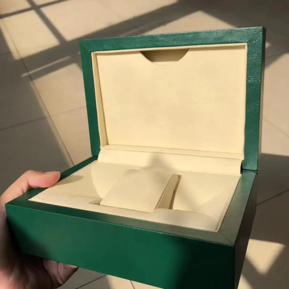 Custom Luxury Green Leather Single Watch Box Oem Wooden Storage Gift ...