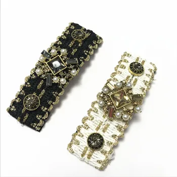 Autumn/Winter Korean Baroque Sophisticated Process Woolen Hairpin Rhinestone BB Clip Boutique Back Head Issuance Hairpin