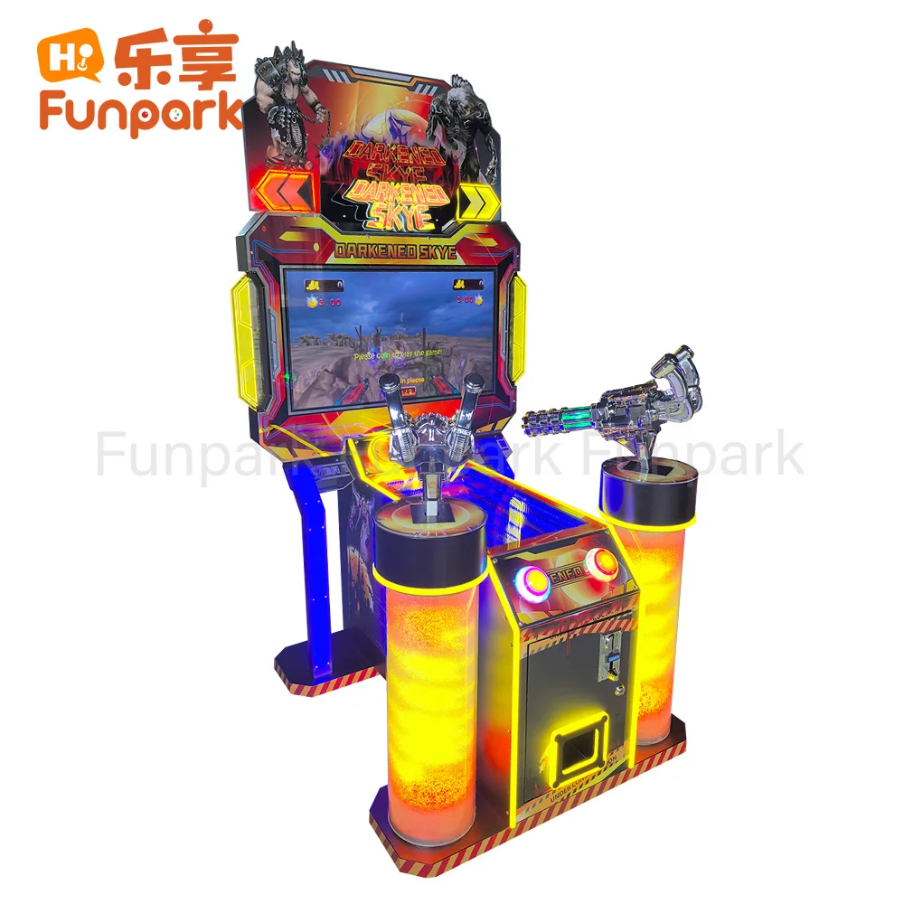 FunPark Hot Selling Metal Arcade Game Machine Coin Operated Gun Combat Shooting Simulator Board Material Game Centers Spanish supplier