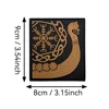 Viking longship (black background with dark color)