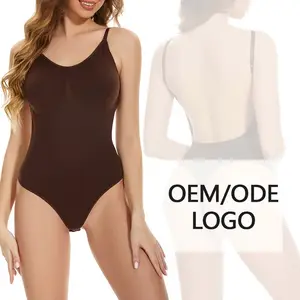 Hip Lifting Seamless Thong Shapewear Back Shaping Backless Jumpsuit Corset Women's Underwear Plus Size Shapers