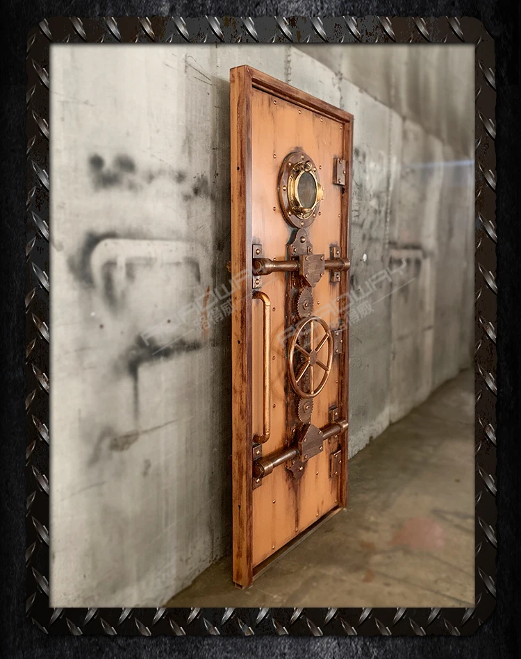 Customized Metal Door Decoration Retro Industrial Wind Vank Door Bar