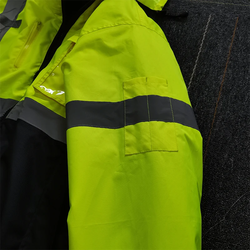 Wholesale Hoodie Workwear 3in1 jacket Tape Fleece-Lined Jacket Reflective Safety Clothing Work Clothes