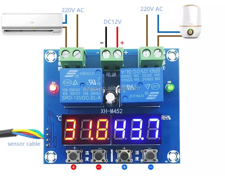 VSEC Output Automatic Constant Temperature Humidity Controller Temp and ...