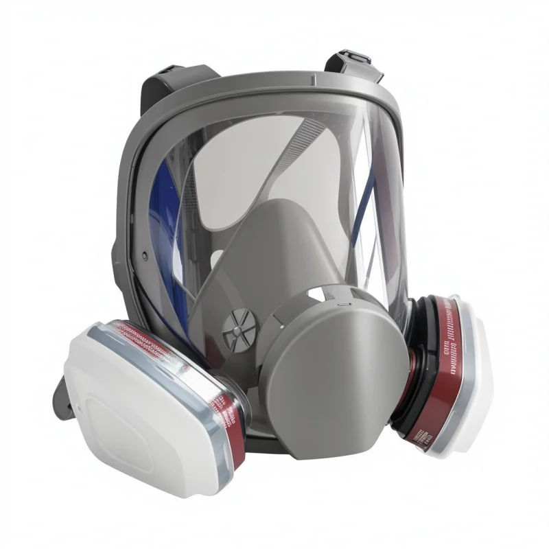 Tactical Anti-ABEK Tear Gas Mask Full-Face Silicone Respirator Filter ...