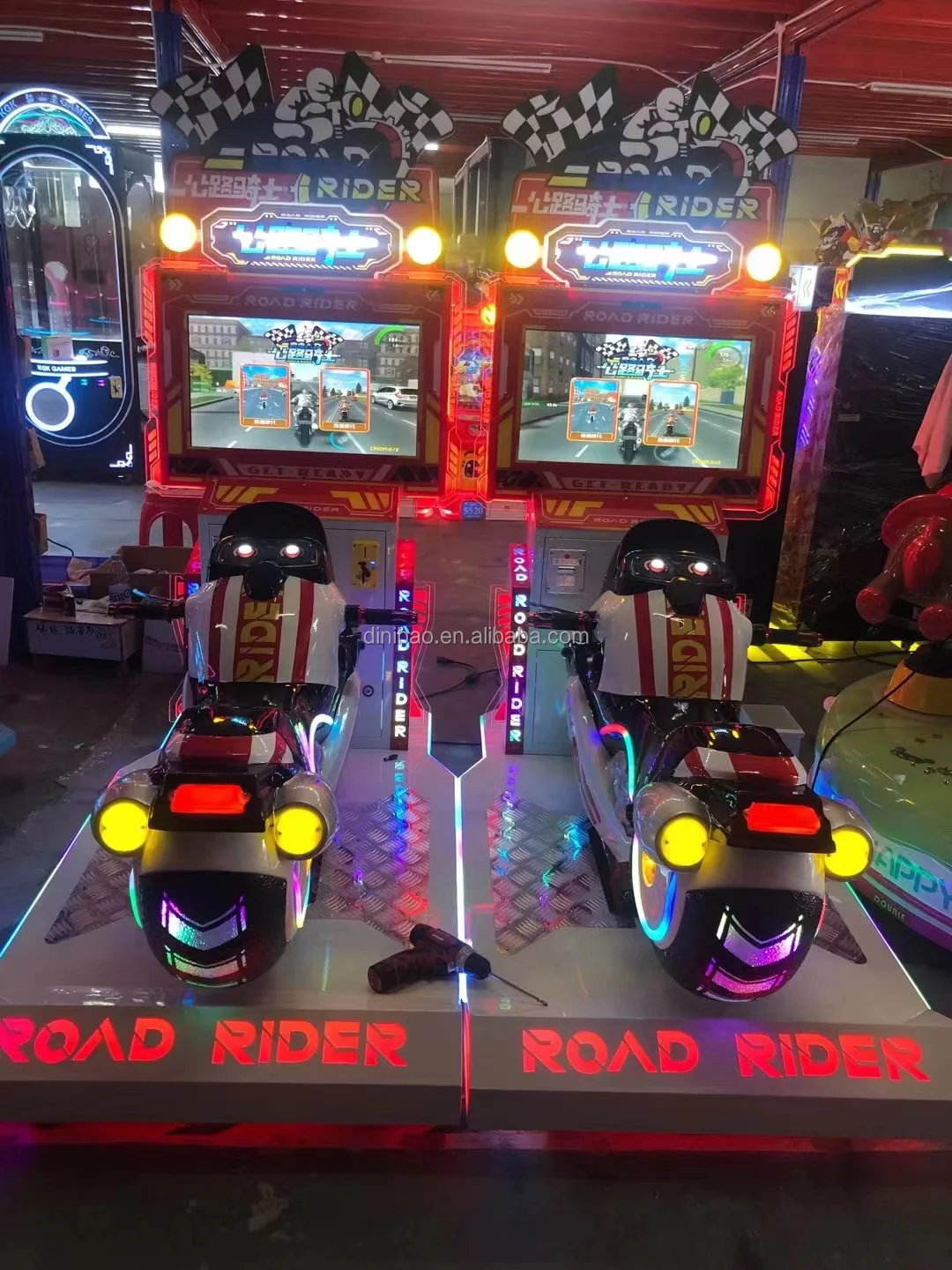 Dinibao Amusement Kids Coin Operated Road Rider Simulator Racing Car ...
