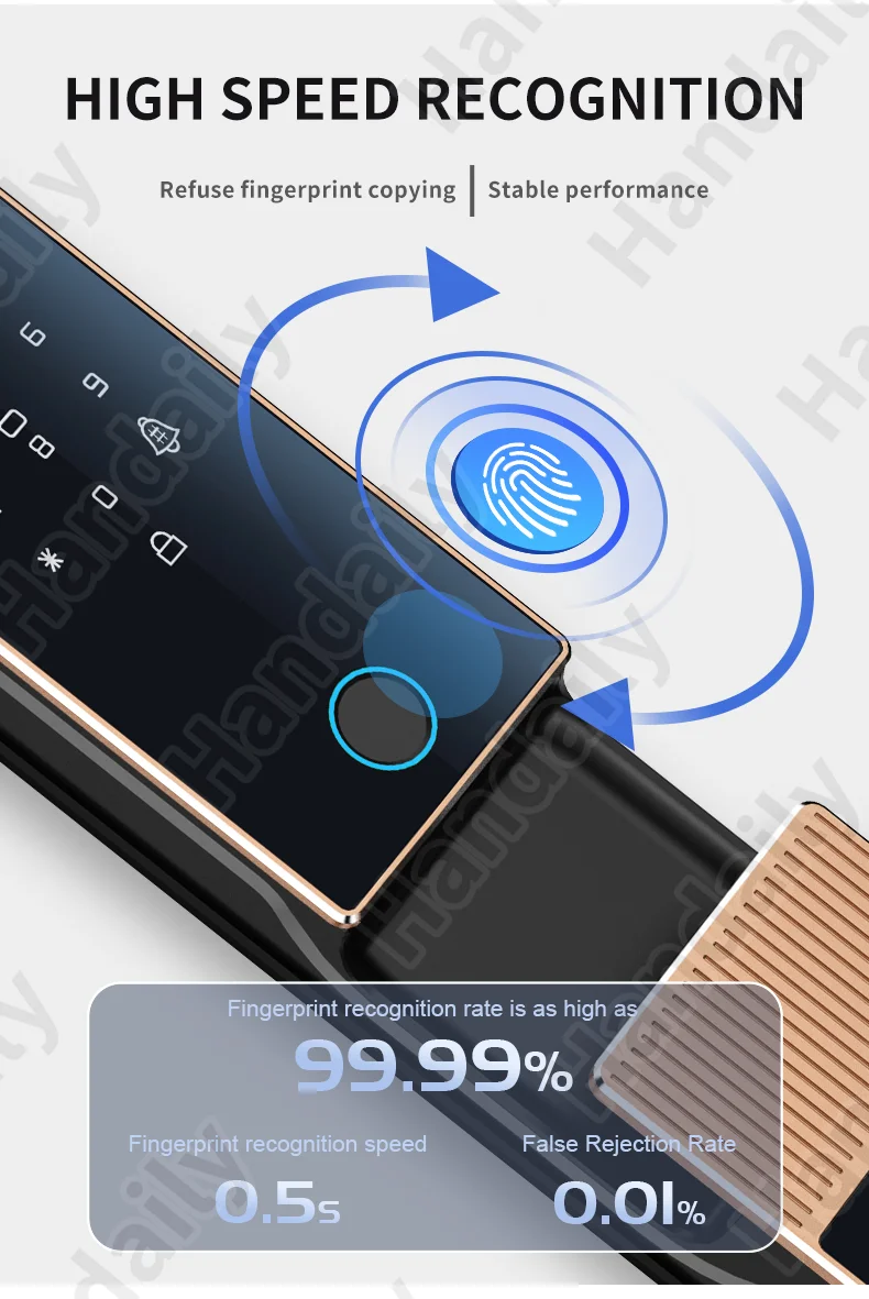 fechadura digital security lock 3d face recgonistion palm vein tuya wifi smart door lock with intercom camera and fingerprint v80-7