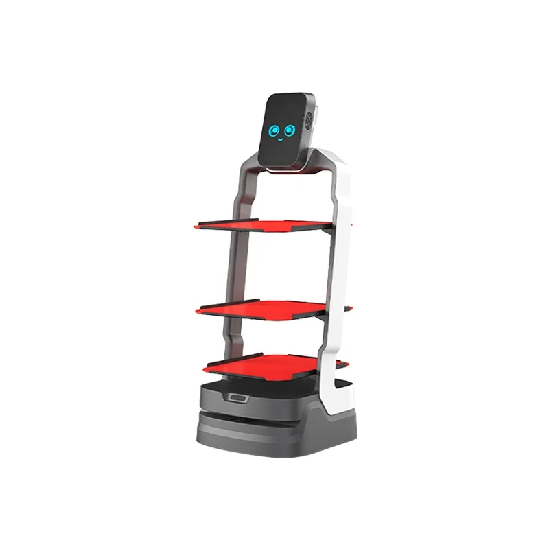 Robot de service multifonction intelligent pour la livraison de repas et de plats dans les hôtels et restaurants, réception et promotion, positionnement