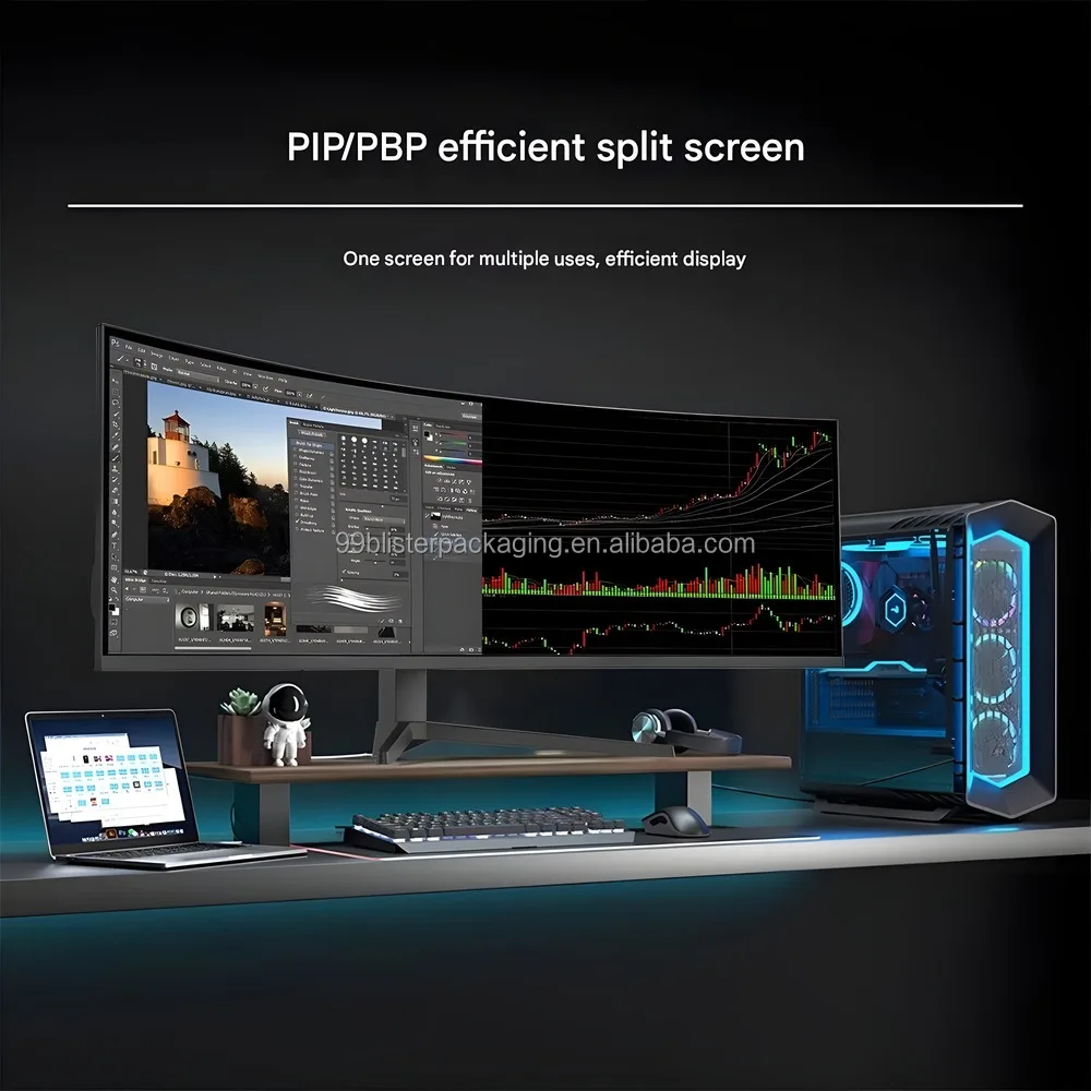 49 Inch Ultrawide Curved Monitor 5120x1440 Resolution Multi Screen ...