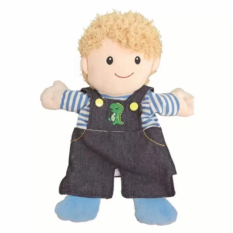Custom Plush Grandma Doll Puppet 30cm Full Body Hand Puppet for Kids Toy