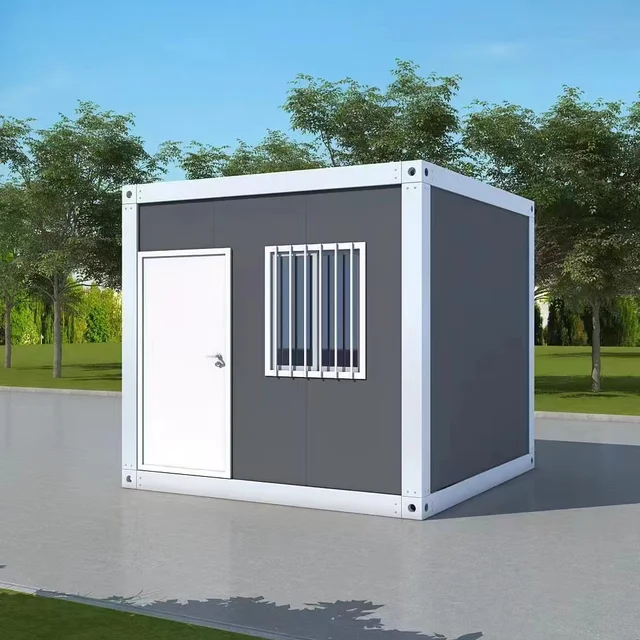 Hot Sale grey Fiber Cement Board mini container house cheap tiny homes  tiny container house