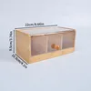 Caja de té de tres compartimentos