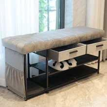 Customized Modern Metal Shoe Rack Bench Shoe Organizer SpaceSaver Modern Shoe Cabinet,seating Living Room Furniture