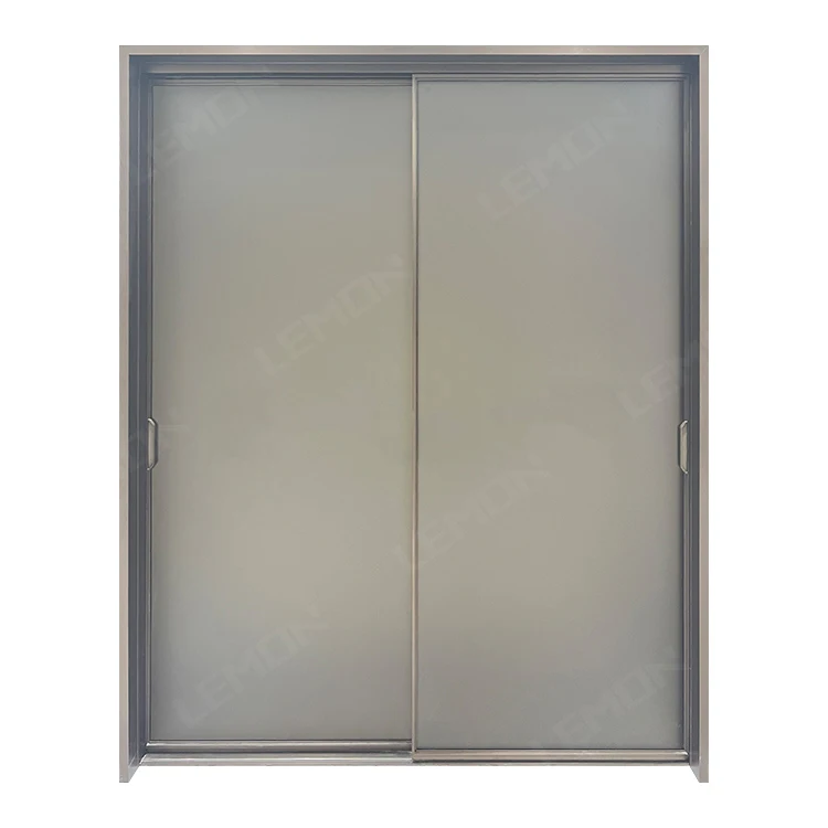 Narrow Frame Wardrobe Sliding Door System Double Tempered Glass Partition Slide Doors Sliding Double Glass Doors for Home