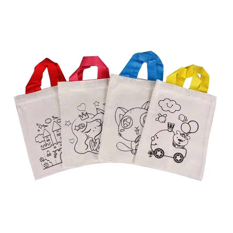 DIY Children's Artwork Canvas Tote Bag