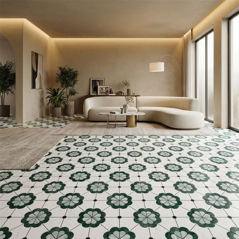 Modern Nature Stone Mosaic Tile Floor for Pool Hotel & Villa Use Marble Mosaic Floor Tiles
