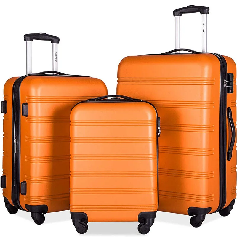 Luxury Orange Aluminium 16 Inch Trolley Travel Bags Suitcase Luggage Box  Set 2020 on Wheels Designer