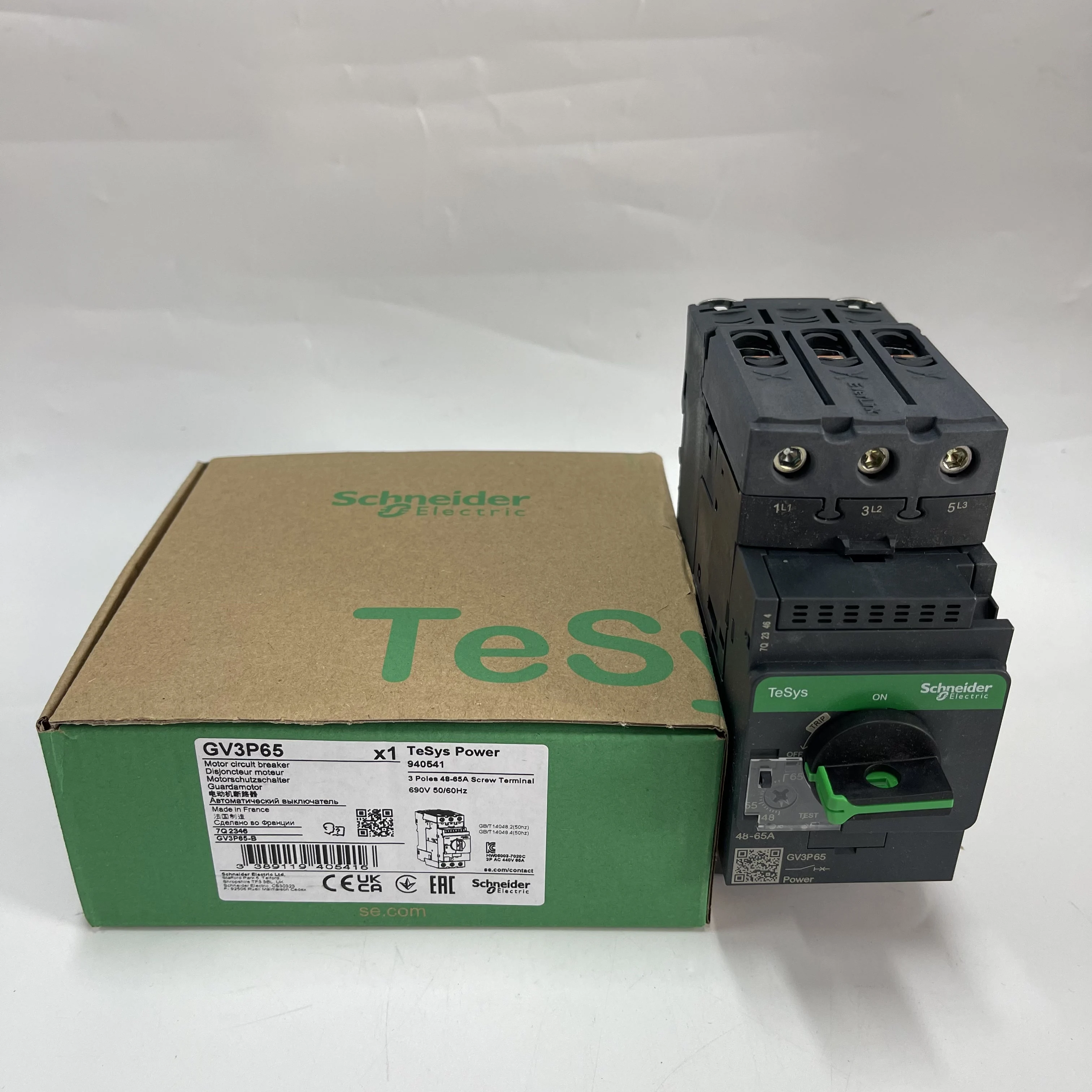 Schneider Motor Circuit Breaker GV3P65 Schneider Motor Circuit Breaker GV3P65