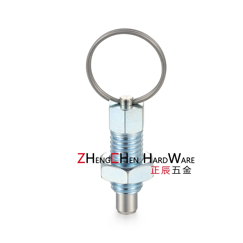 product professional supplier steel galvanized coarse thread spring retractable pull ring indexing plunger-61