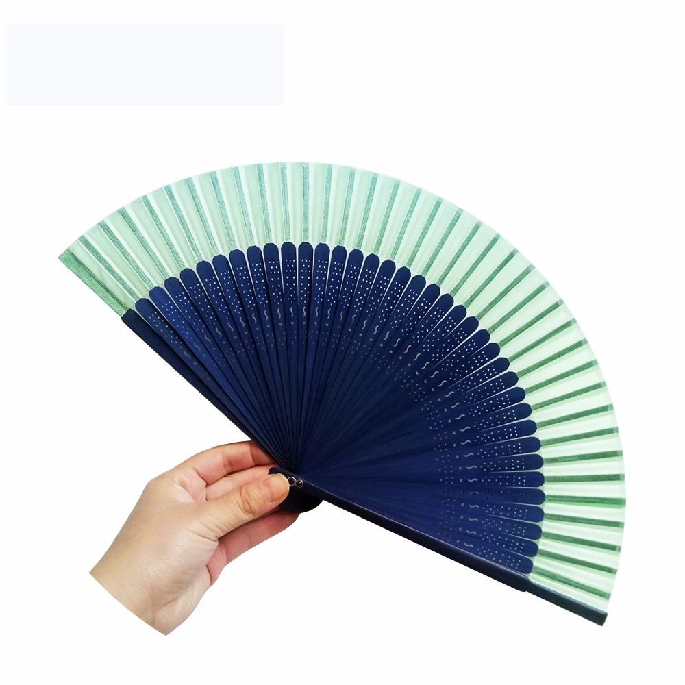 
 Японский ручной Шелковый складной веер с бамбуковой рамкой, полые вырезанные узоры бамбуковая рамка для женщин, ручной складной веер F  