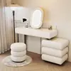 Cassettiera a tre cassetti in legno massello rivestita in tessuto - design bianco - 120 cm