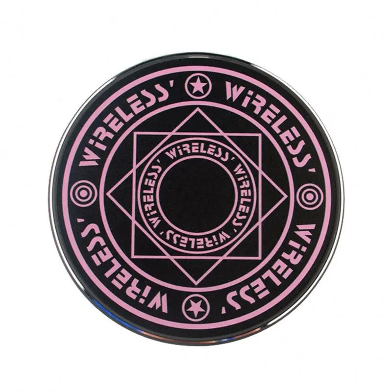 Factory Best Price Good Quality Mini LED Phone Charger 10W Light Glowing  Action Magic Circle Electric Type with 7W Output Power