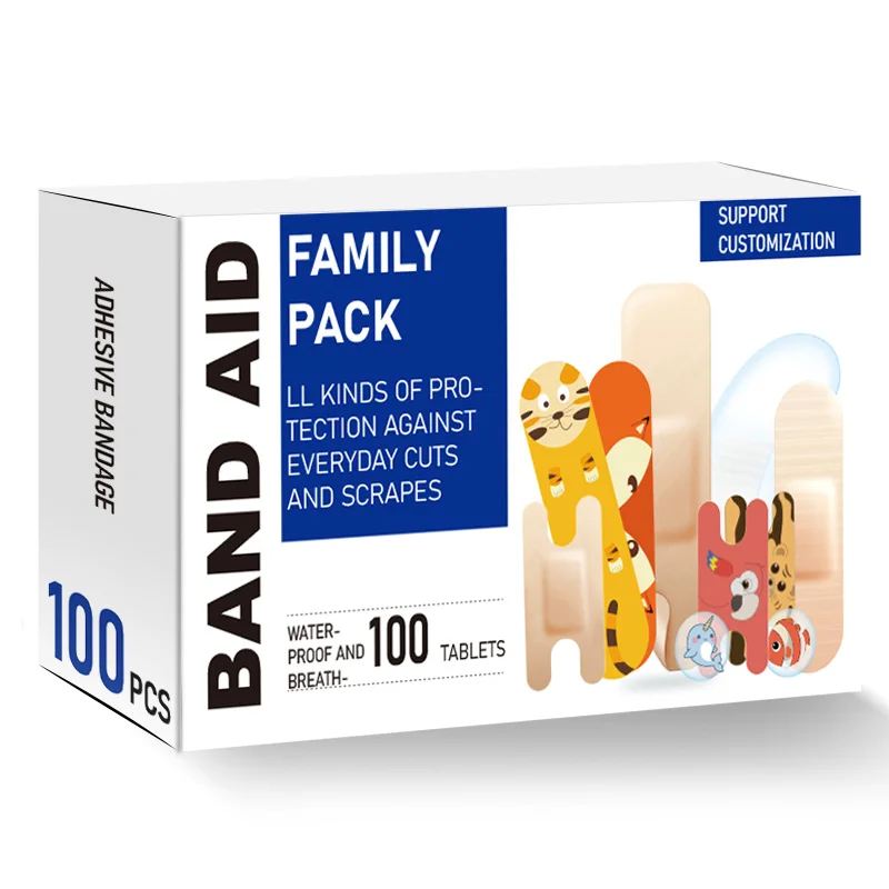 Custom Band Aids medical adhesive band-aid waterproof band aid Free samples are available