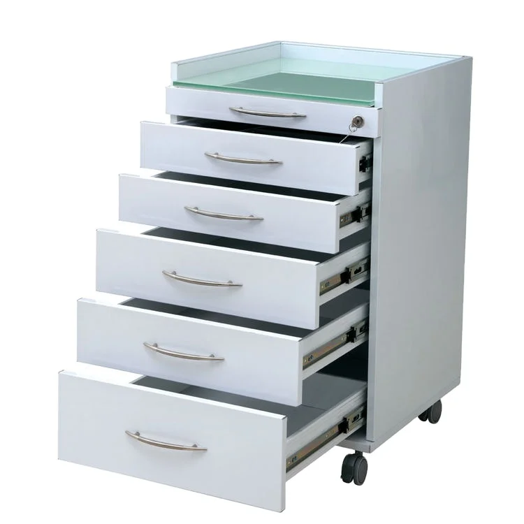 Customized Stainless Steel Glass Medical Furniture Cabinet Durable Moving Dental Clinic Cabinet