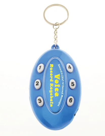 High Quality Audio Button Sound Keychain Mini Voice Recorder with Alarms Buzzers Sirens Capability