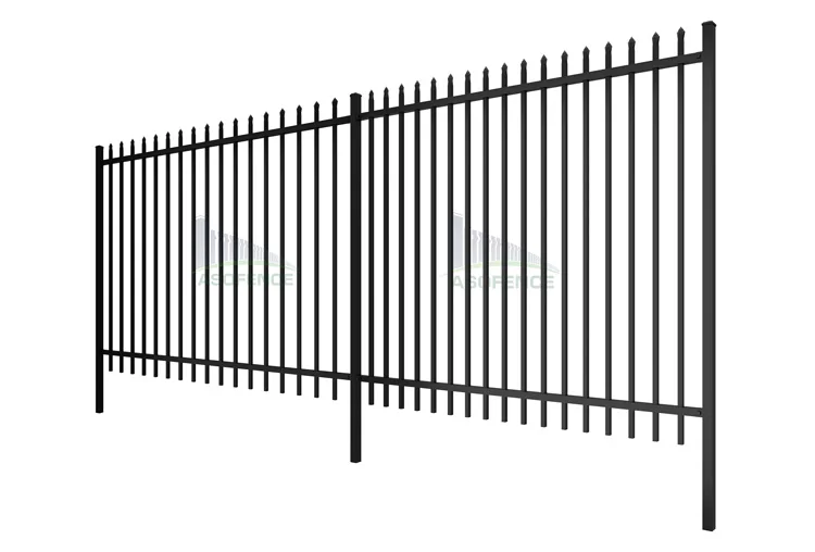 Steel Fencing High Security Modern Picket Steel Fence Panel / Garrison ...